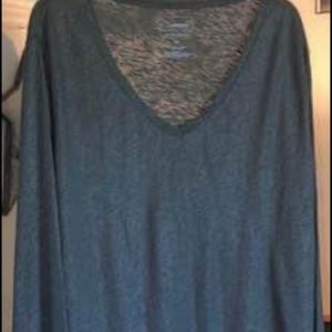 Plus Size 3x. Sonoma. Olive Green. Long Sleeve Top